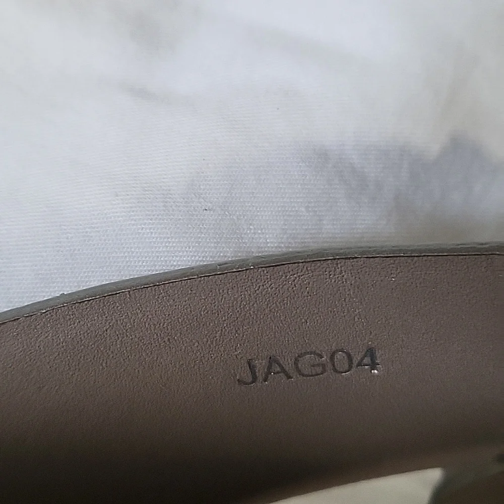 Brighton Alison Silver and Tan Mules with Metallic Medallion - Picture 6 of 6